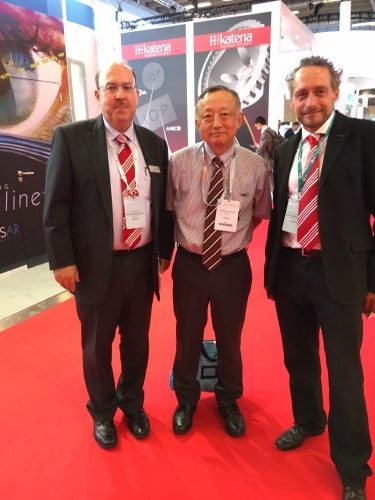 DCT のメーカー Ziemer の社長 F.Ziemer と開発者H.Kanngiesser in Copenhagen 2016ESCRS